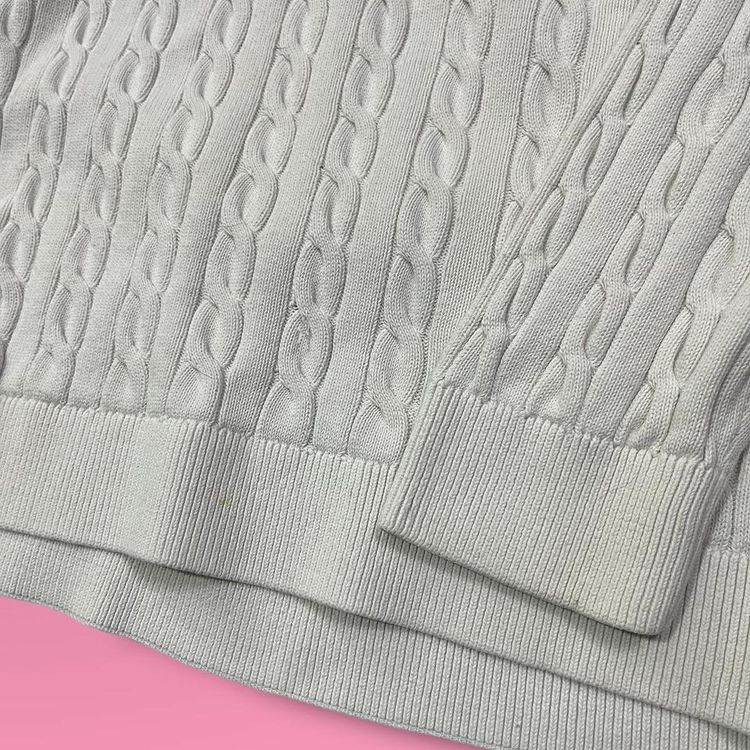 Lacoste cable knit jumper | white image 6