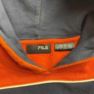 Orange Vintage Fila Hoodie 3