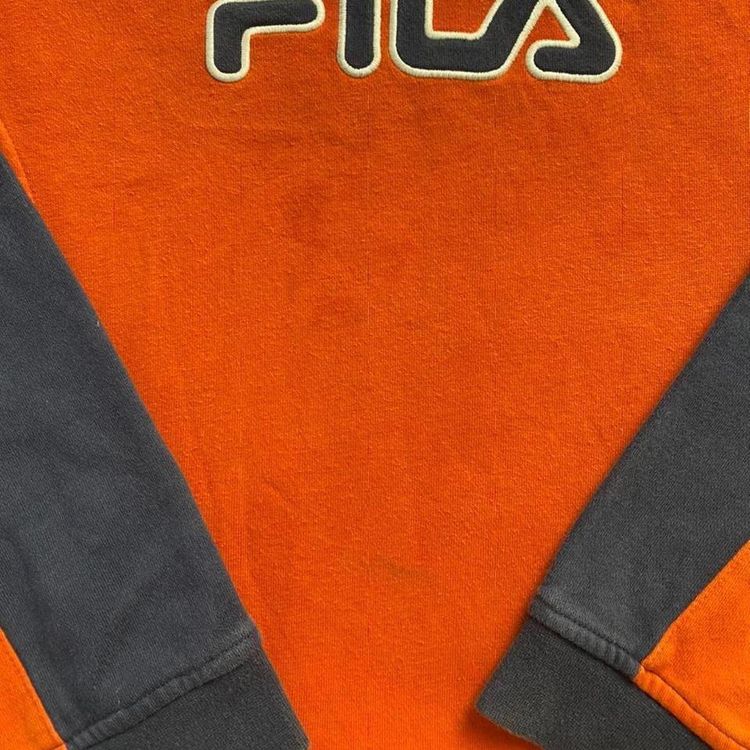Orange Vintage Fila Hoodie 4