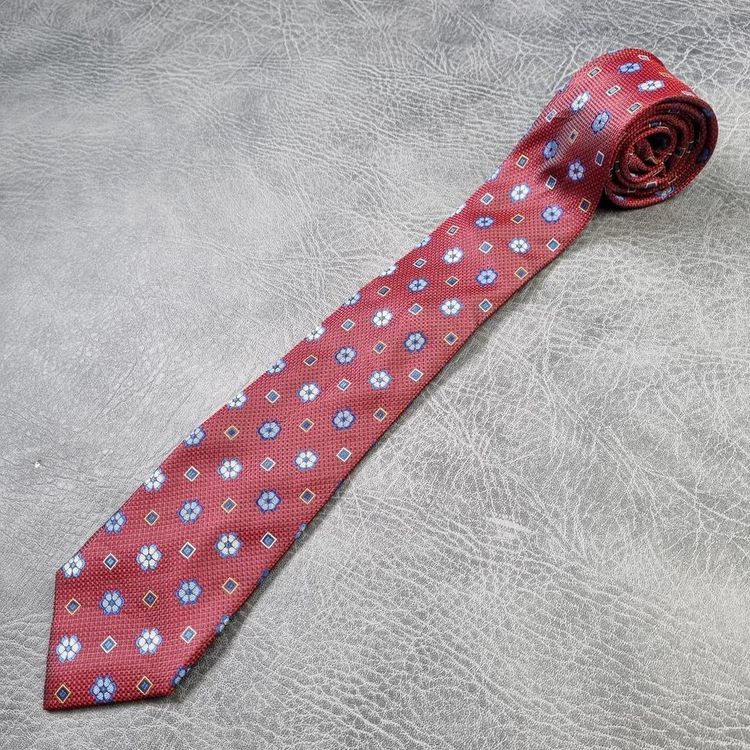 Mens Tie Men's Neck Tie Bruno Piattelli Abstract pattern Vintage Necktie