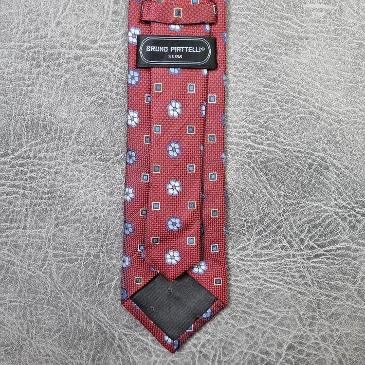 Mens Tie Men's Neck Tie Bruno Piattelli Abstract pattern Vintage Necktie 3