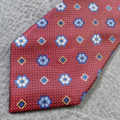 Mens Tie Men's Neck Tie Bruno Piattelli Abstract pattern Vintage Necktie 4