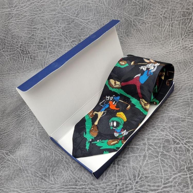 Vintage Tie, Mens Necktie, Looney Tunes tie, Cartoons Necktie,Golfing Tie 2