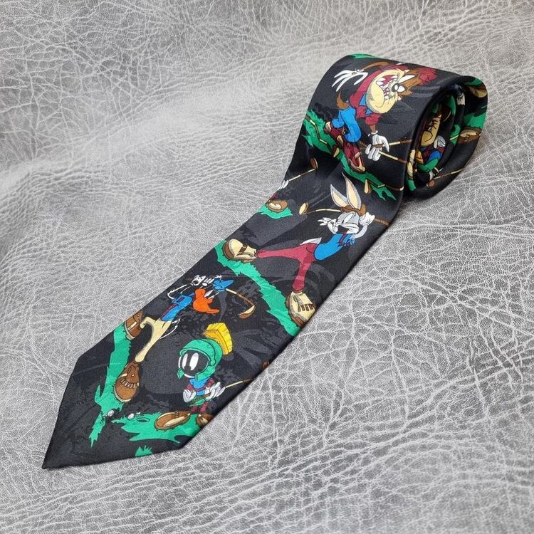 Vintage Tie, Mens Necktie, Looney Tunes tie, Cartoons Necktie,Golfing Tie 3