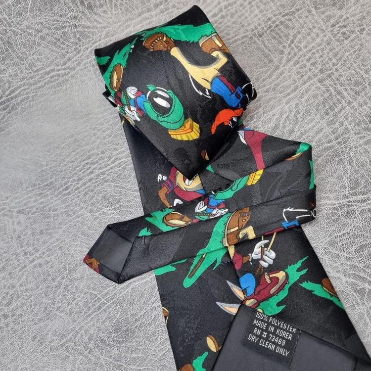 Vintage Tie, Mens Necktie, Looney Tunes tie, Cartoons Necktie,Golfing Tie 4