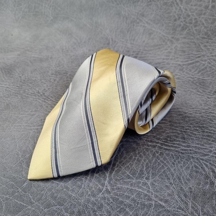 Vintage Tie Mens Tie Bugatti RARE ties SILK 80s Geometric abstract Striped Tie