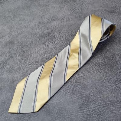 Vintage Tie Mens Tie Bugatti RARE ties SILK 80s Geometric abstract Striped Tie 3