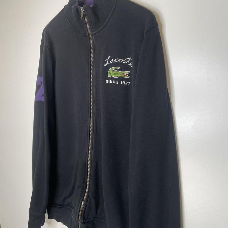 Lacoste 1927 zip up jacket  XL Black jacket size extra large. image 2