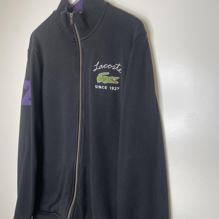 Lacoste 1927 zip up jacket  XL Black jacket size extra large. image 3