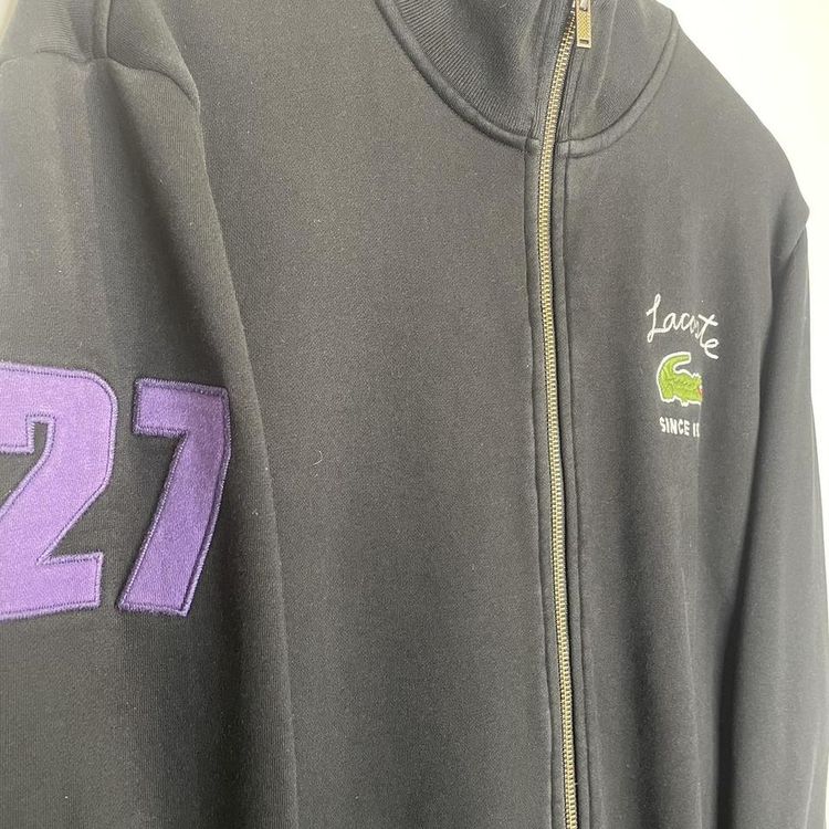 Lacoste 1927 zip up jacket  XL Black jacket size extra large. image 4