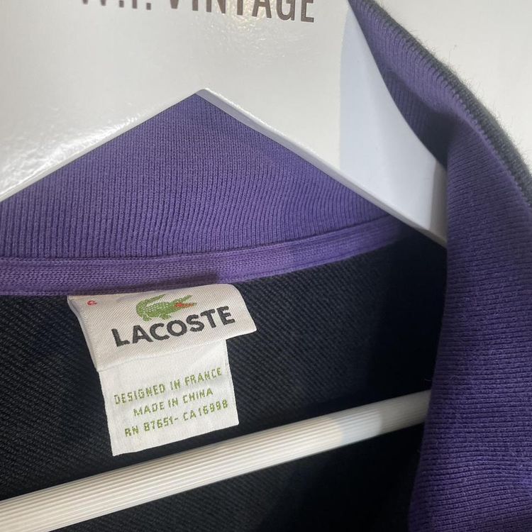 Lacoste 1927 zip up jacket  XL Black jacket size extra large. image 5