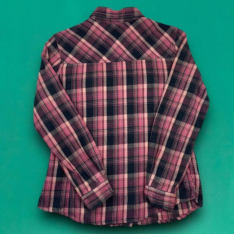 Carhartt WIP Embroidered Check Checkered Skater Long Sleeve Flannel Work Shirt Pink S image 4