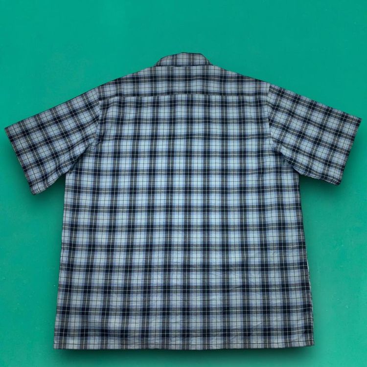 Dickies Check Checkered Skater Short Sleeve Plaid Work Shirt Blue XL image 3