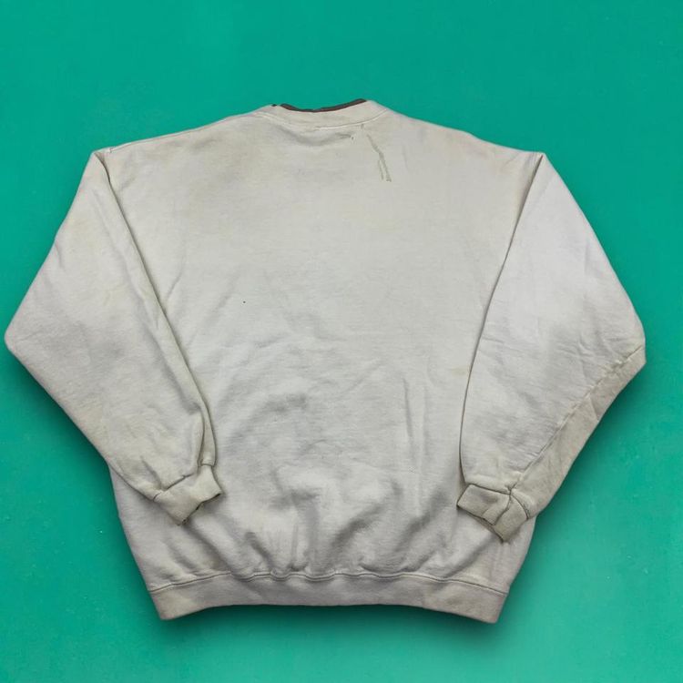 Maze Vintage 90s Cute Graphic Sunflower Sweatshirt Made in USA Beige L image 4