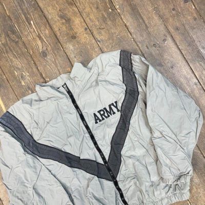 SkilCraft Bomber Jacket Vintage USA Army Full Coat, Grey, Mens XL 3