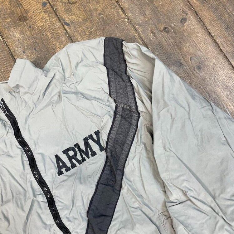 SkilCraft Bomber Jacket Vintage USA Army Full Coat, Grey, Mens XL 4
