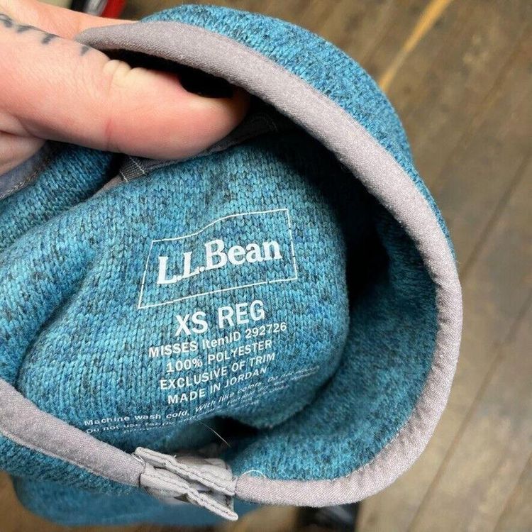L.L Bean Fleece Vintage Snap T Pull Over Y2K Outdoor Jacket, Green, Mens XS image 8