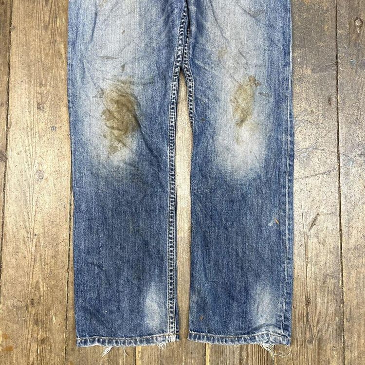 Carhartt Jeans Slim Fit Carpenter Denim Workwear Trousers, Blue, Mens 36 2