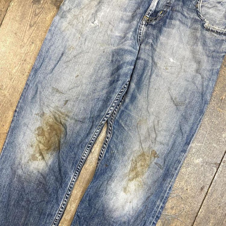 Carhartt Jeans Slim Fit Carpenter Denim Workwear Trousers, Blue, Mens 36 3