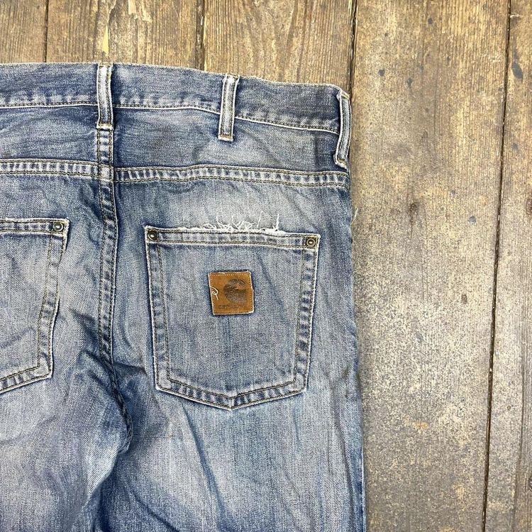 Carhartt Jeans Slim Fit Carpenter Denim Workwear Trousers, Blue, Mens 36 8
