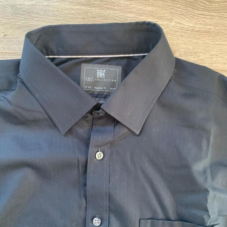 Black M&S Long Sleeve Shirt image 2