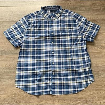 Blue Checkered Nautica Short Sleeve Shirt 2