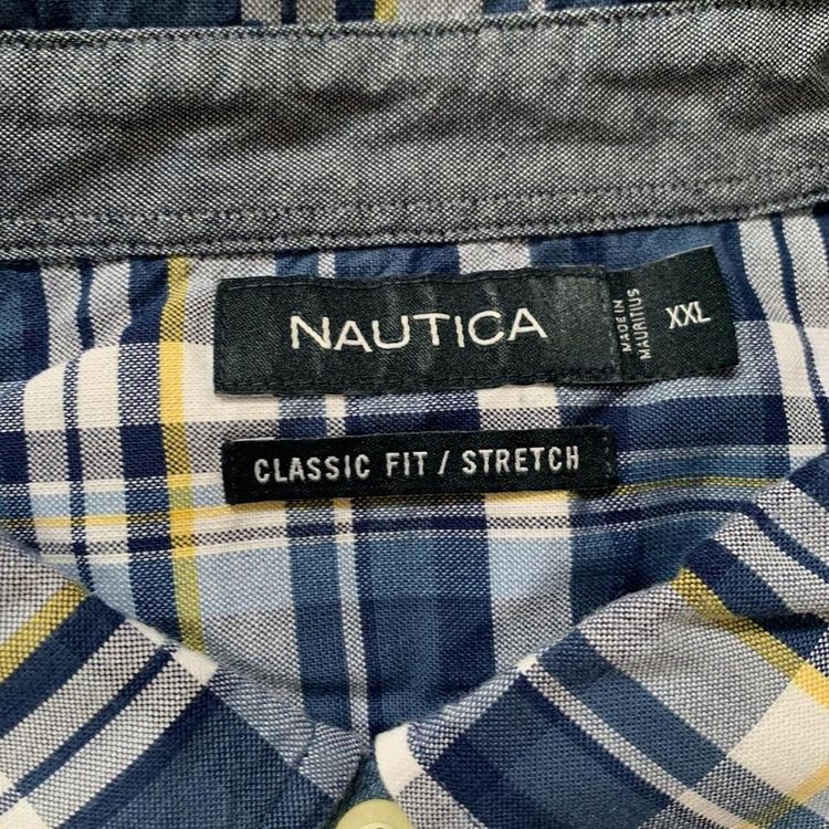 Blue Checkered Nautica Short Sleeve Shirt 3