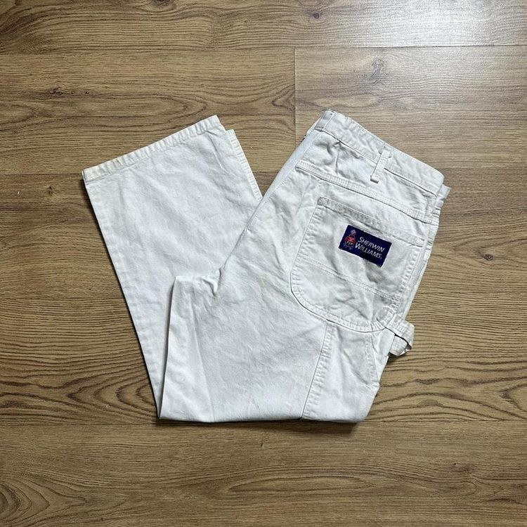 White Dickies Trousers 00s Casual Denim Relaxed Fit