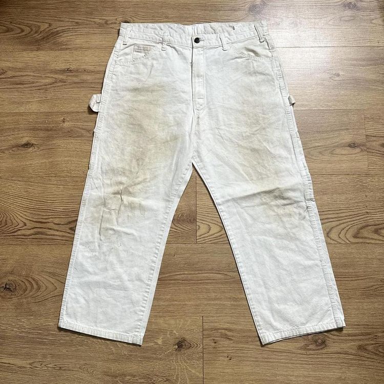 White Dickies Trousers 00s Casual Denim Relaxed Fit 2