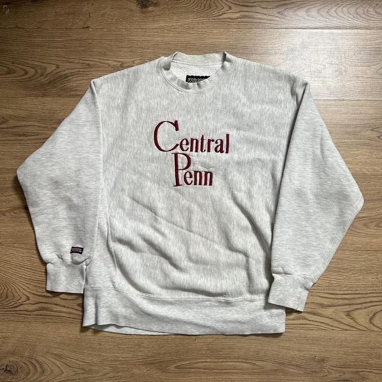 Grey Central Penn Jansport Sweatshirt 90s Casual