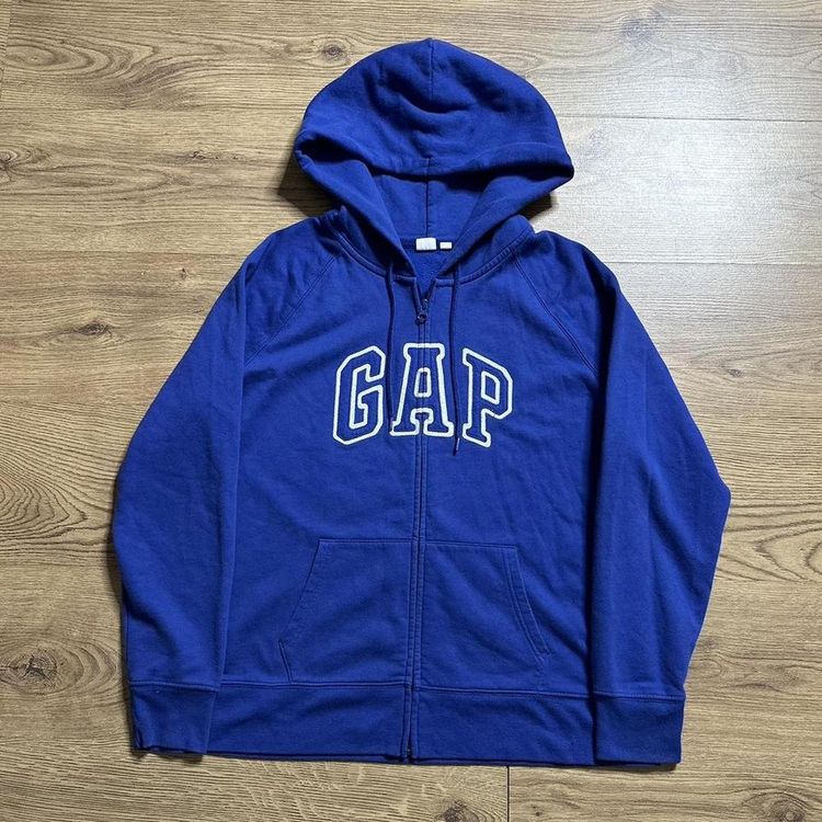 Blue GAP 00s Zip Up Hoodie Casual Sportswear