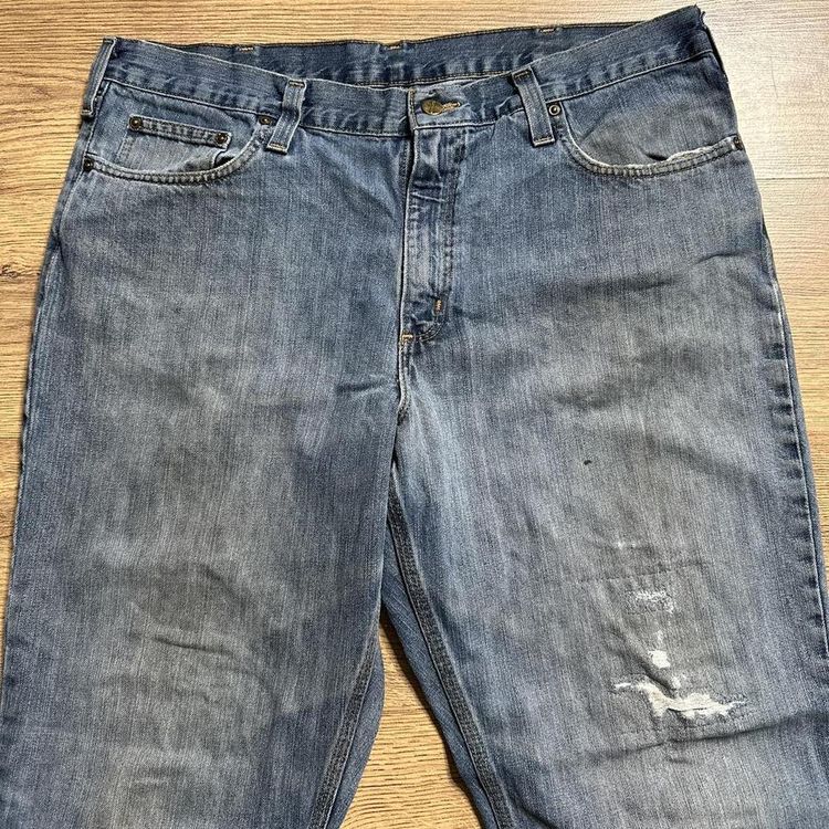 1241 Blue Carhartt Carpenter Trouser 00s Relaxed Fit 4
