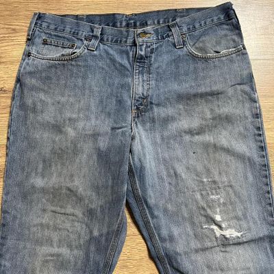1241 Blue Carhartt Carpenter Trouser 00s Relaxed Fit 4