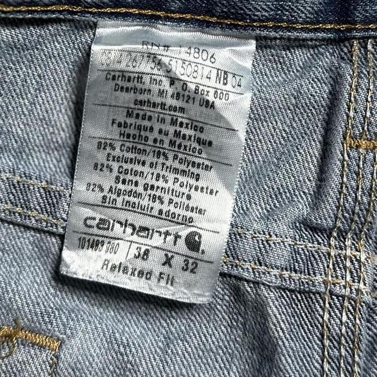 1241 Blue Carhartt Carpenter Trouser 00s Relaxed Fit 5