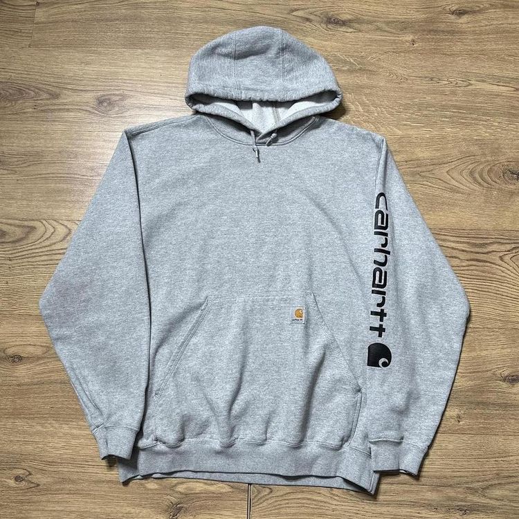 Grey Carhartt Hoodie Casual Workwear image 1