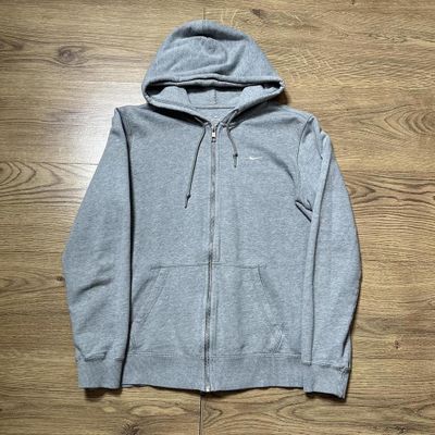 Grey Nike 00s Zip Up Hoodie Casual Sportswear 1