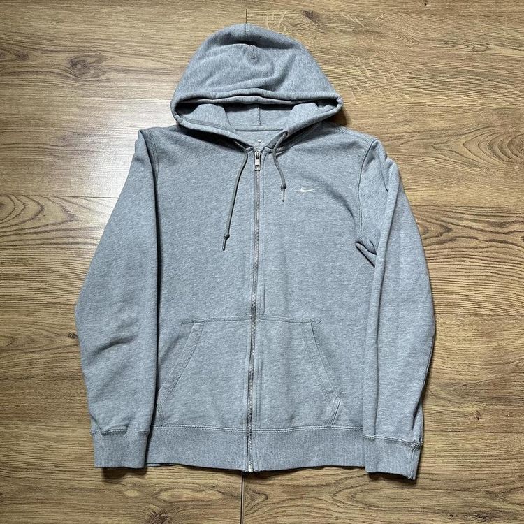 Grey Nike 00s Zip Up Hoodie Casual Sportswear