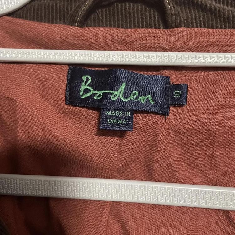 BODEN Ladies UK 10 Brown Corduroy Jacket Long Coat Button Pre-Loved Fashion. image 3