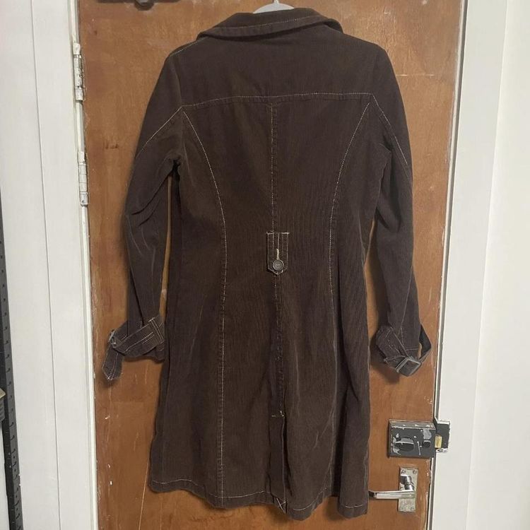 BODEN Ladies UK 10 Brown Corduroy Jacket Long Coat Button Pre-Loved Fashion. image 6
