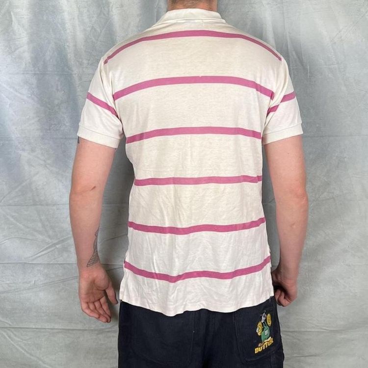 Vintage white and pink Ralph Lauren polo shirt imagen 3