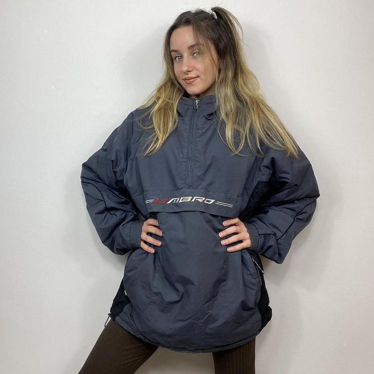 Grey Umbro Quarter Zip Coat 1
