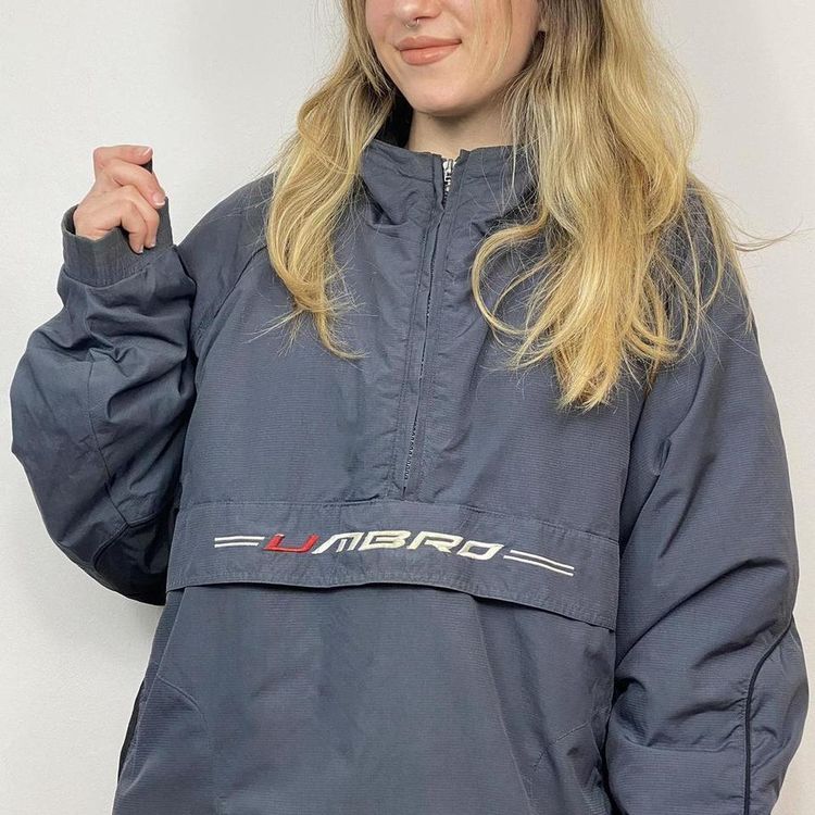 Grey Umbro Quarter Zip Coat 3