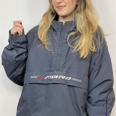 Grey Umbro Quarter Zip Coat 3