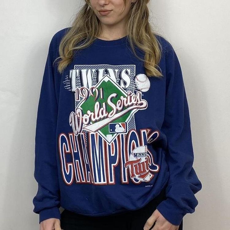 Navy 90s Baseball Sweatshirt imagen 2