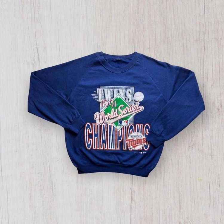 Navy 90s Baseball Sweatshirt imagen 4