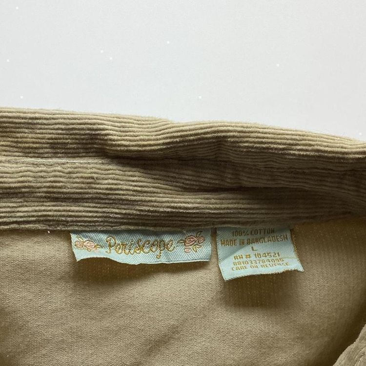 Womens Beige Corduroy Shirt imagen 4