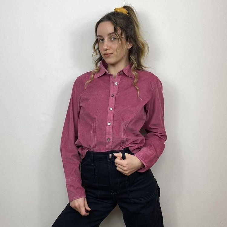 Womens Pink Corduroy Shirt