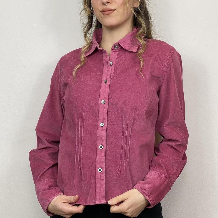 Womens Pink Corduroy Shirt imagen 2