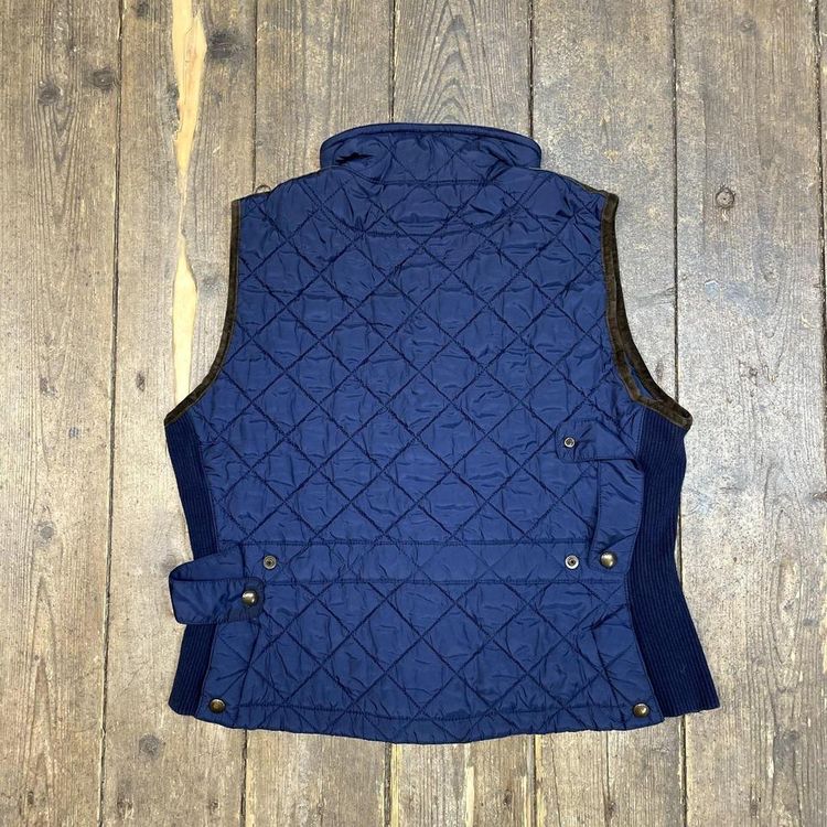 Ralph Lauren Polo Puffer Vest Quilted Crest Logo Jacket, Navy, Womens Medium image 2