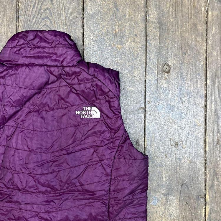 The North Face Puffer Gilet Full Zip Outdoors Ski Coat, Purple, Womens Small image 7